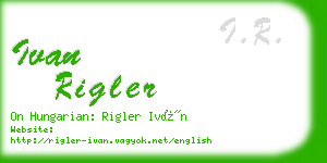 ivan rigler business card